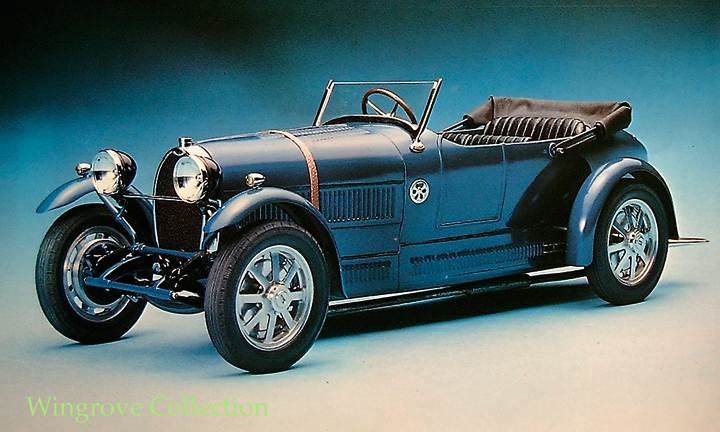 1/20 Scale 1927 Bugatti Type 43 A model 1927 Bugatti Type 43 built by Gerald at 1/20 scale.