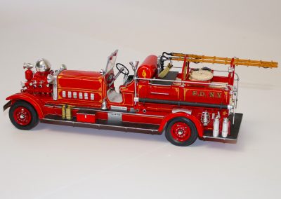 A scale model 1934 Ahrens-Fox fire engine.