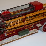A close-up of the American LaFrance ladder truck.