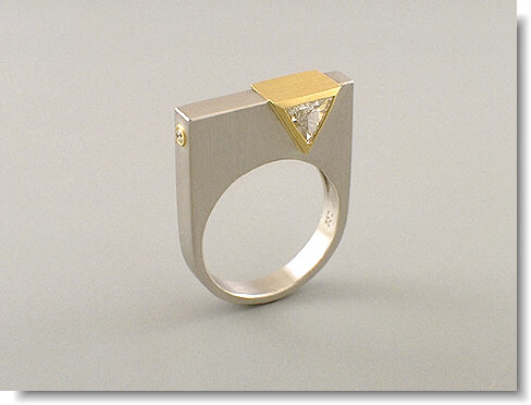 Double Trillion Ring A Double Trillion ring made by Abrasha.