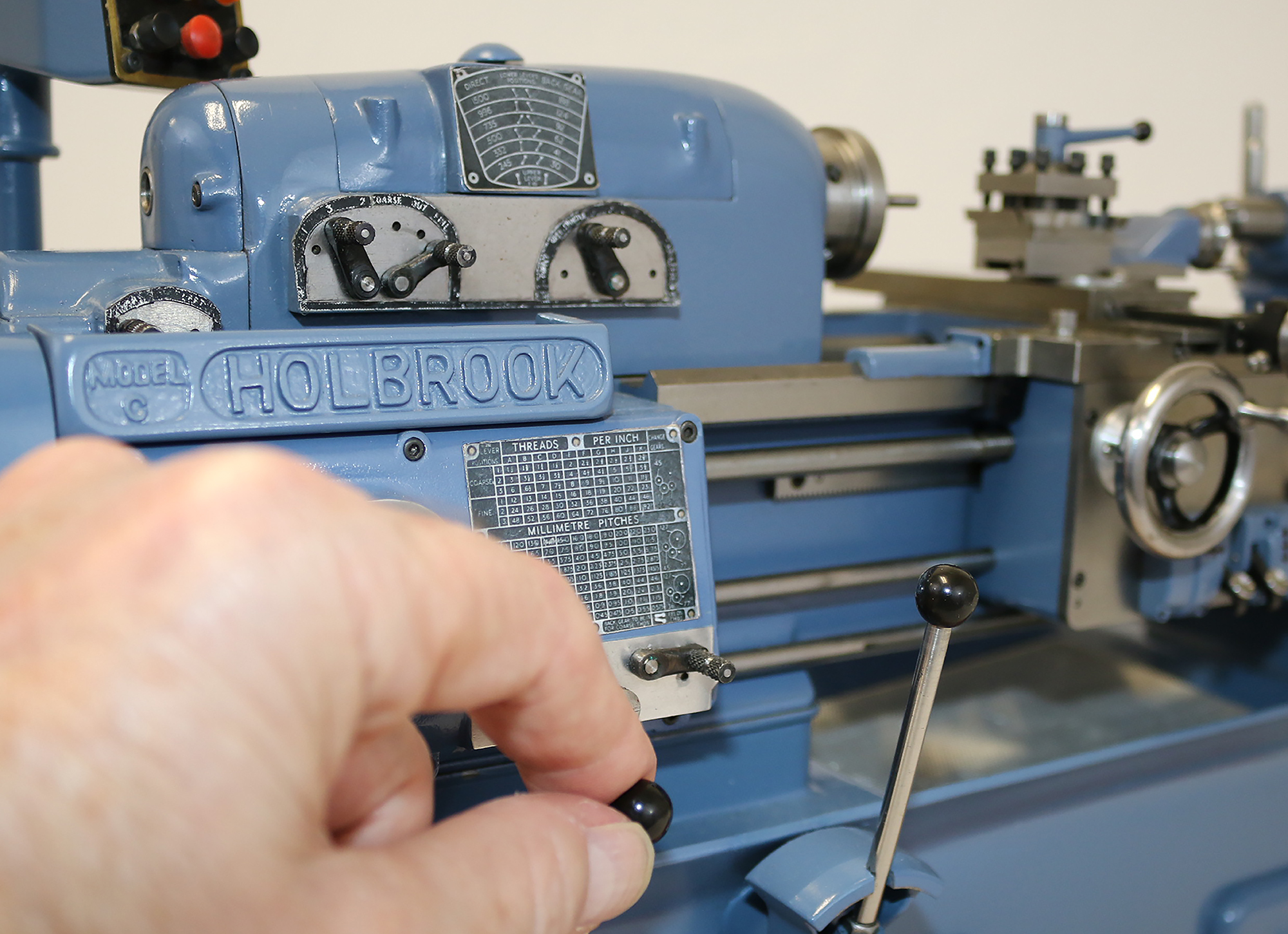 1/6 Scale Holbrook Lathe Alfred's 1/6 scale Holbrook lathe.