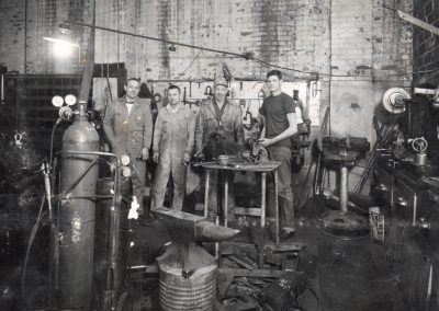 A younger Ernie at his job.