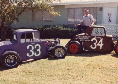 Ernie with two early Dwarf cars