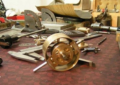 The drive unit under construction.