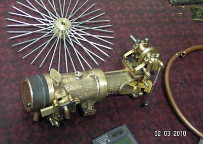 Wheel, engine, and drive assembled.