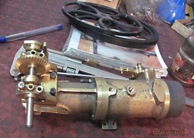 Progress on the nearly completed engine.