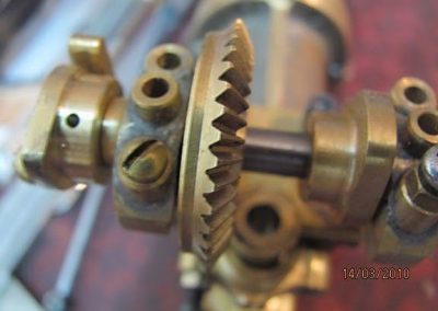 Bevel gears on the drive.