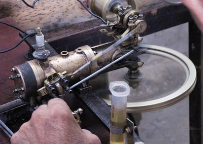 The first successful test run of the engine.