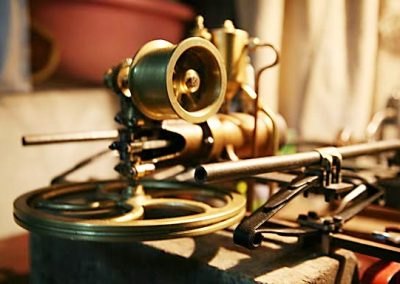 Motor assembled to the chassis.