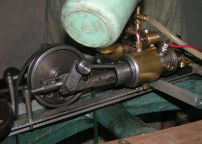 Close-up of the Quadricycle engine.