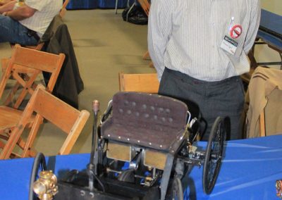 Iqbal posing with the Quadricycle.