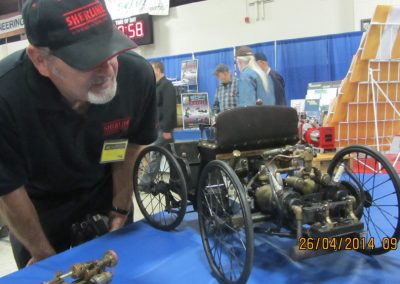 Craig admiring the Quadricycle.