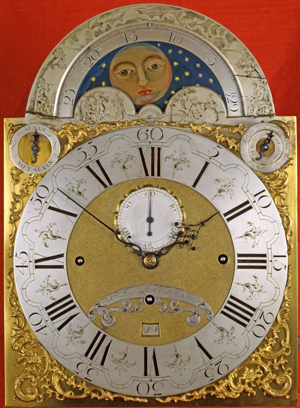 Engraved, Silvered and Gilded Dutch Dial Engraved, silvered and gilded Dutch dial.