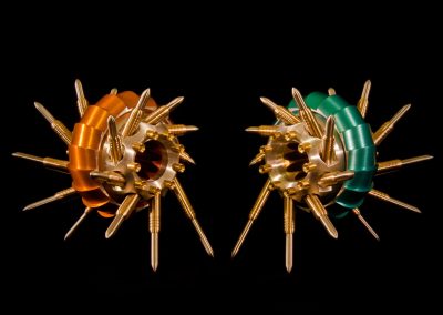 Two metal sculptures