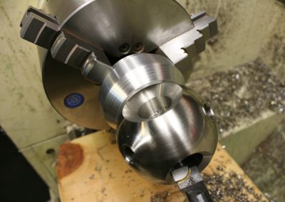 Bathgate lathe boring a hole.