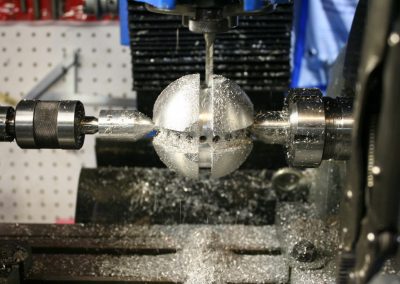 Milling work in process at speed.