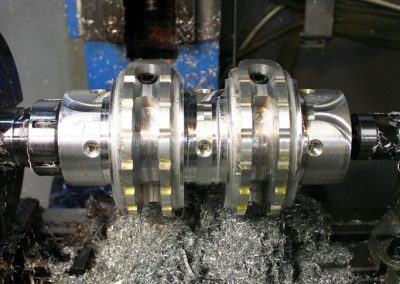 Turned part with lots of excess material.