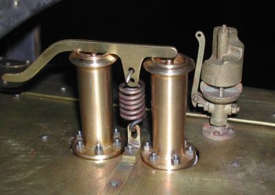 Relief valves on the boiler.