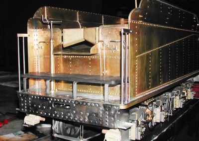 Rear view of the tender's shoveling end.