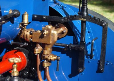 Finished Traction Engine inside cab view.