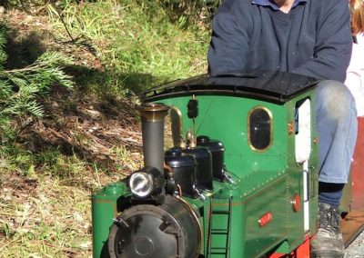 Ross on his Fowler locomotive.