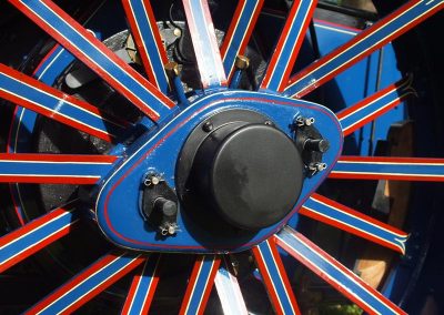 Finished wheel and spokes.