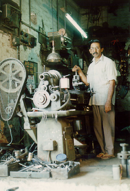 Iqbal Ahmed in His Shop Iqbal Ahmed in his home shop in Nagpur, India.