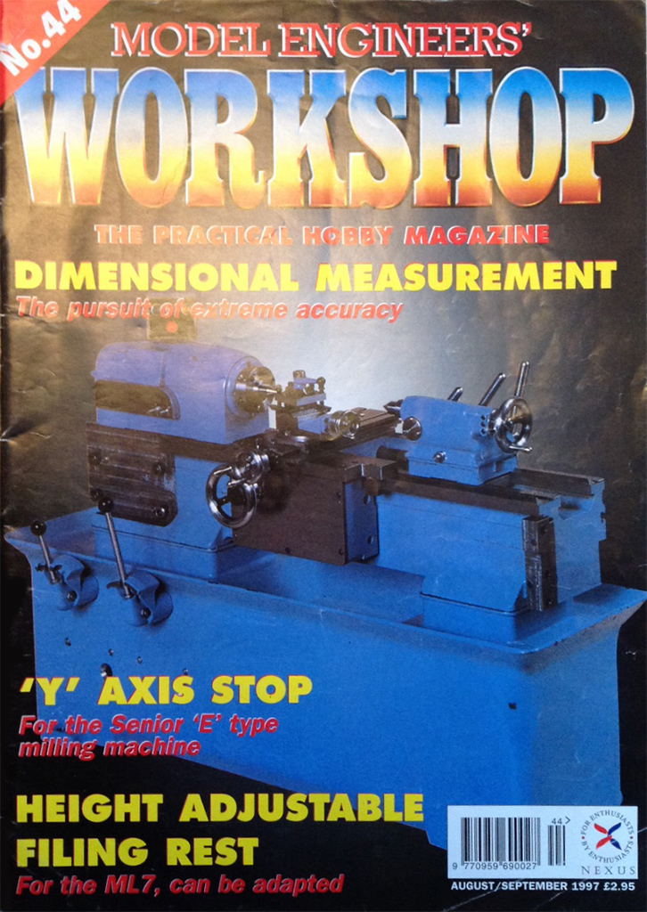 Model Engineers’ Workshop Cover Alfred’s scale lathe was featured on the cover of Model Engineers’ Workshop magazine.
