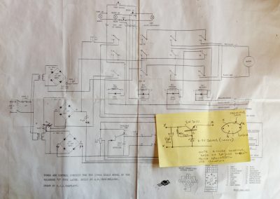 An electrical diagram shows the circuits for the scale Holbrook lathe.