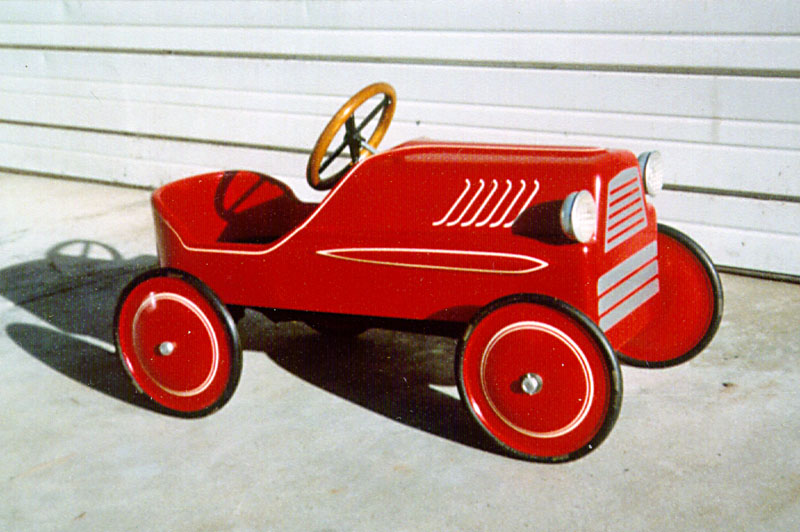 BBrown03 Bill's first pedal car, which was actually made from wood.