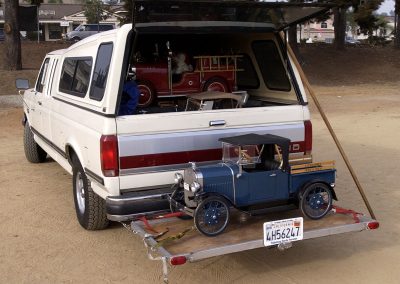 Bill's truck loaded up with pedal cars for the next show.