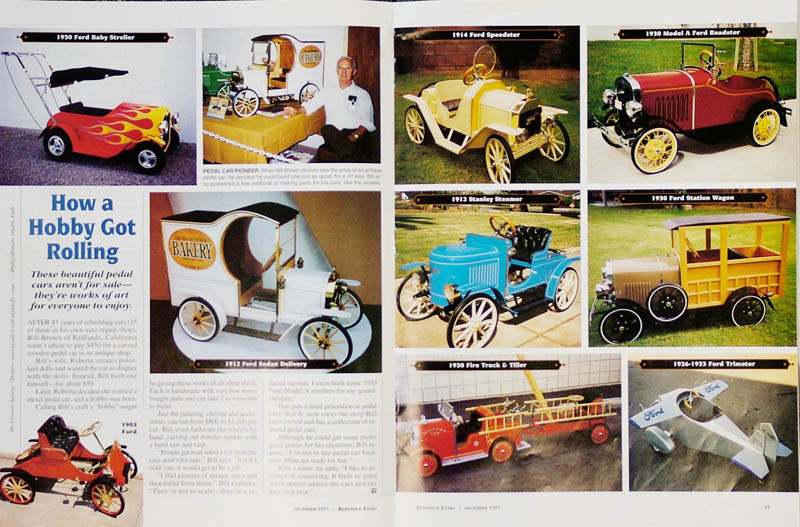 Bill Brown Article An article on Bill and his pedal cars.