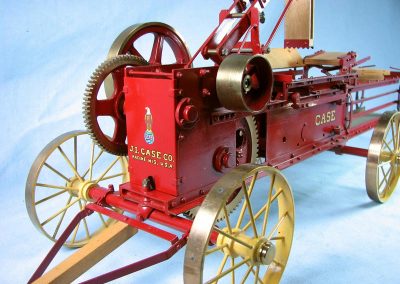 Rear view of the stationary baler.
