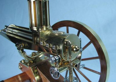 Detailed view of the Gatling gun.
