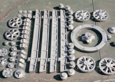 Castings for the travel base.
