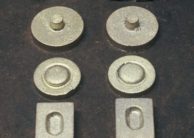 Brass castings for the steam cylinders.