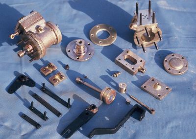 The machined parts following the cast work.