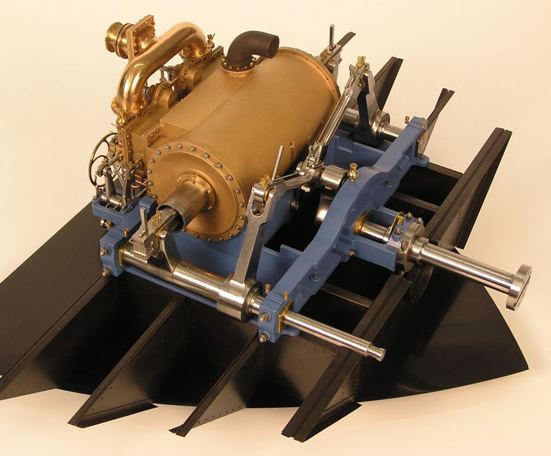 USS Monitor Engine Richard's finished USS Monitor engine.