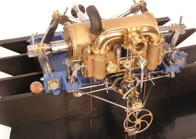 A detailed view of the front end of the Monitor engine.