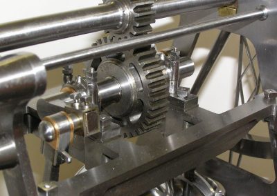 Detailed close-up of the hypocycloidal engine.