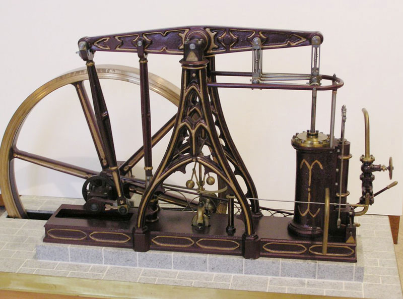 French Beam Engine An alternate view of the French beam engine.