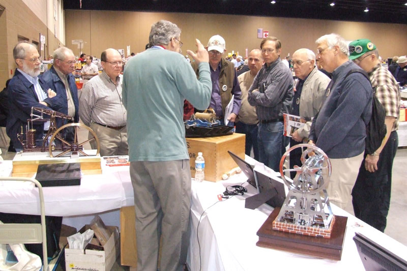 Richard Displaying the Monitor Richard explaining the Monitor engine to a crowd.