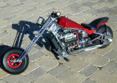 A Pocket Chopper with Conley 427 engine.