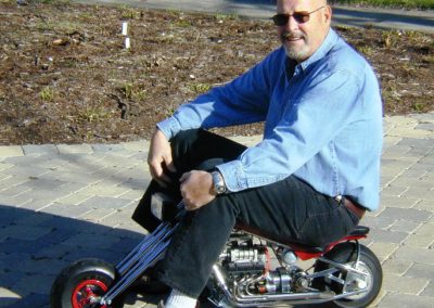 Gary on the Pocket Chopper.