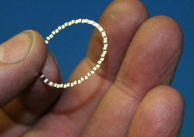 Gary holding a tiny Stinger oil ring.