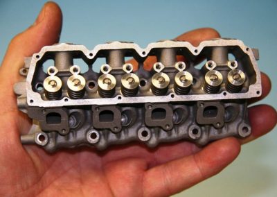 One of the Stinger heads with valves in place.