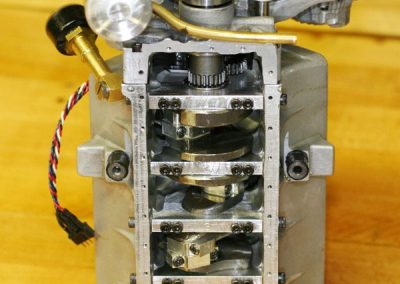 Bottom view of a finished Stinger engine.