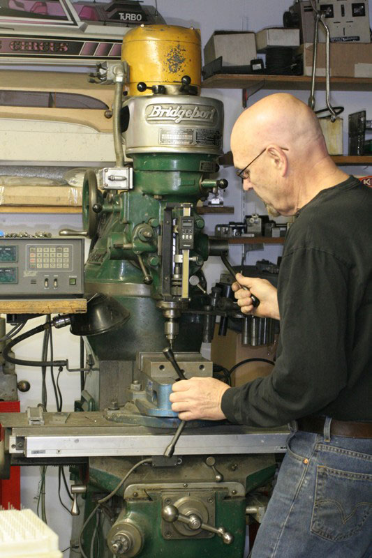Conley59 Gary at the Bridgeport Vertical milling machine.