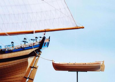 Closer look at the longboat.