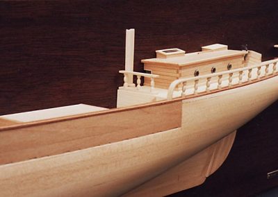 A closer view of the half model.